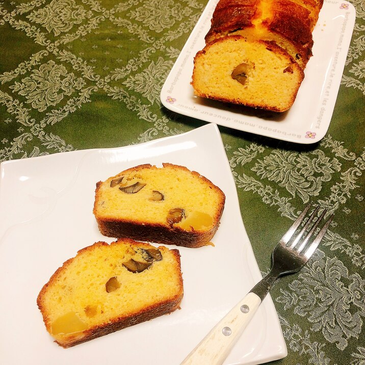 栗と白あんのカステラ風パウンドケーキ レシピ 作り方 By Note 楽天レシピ